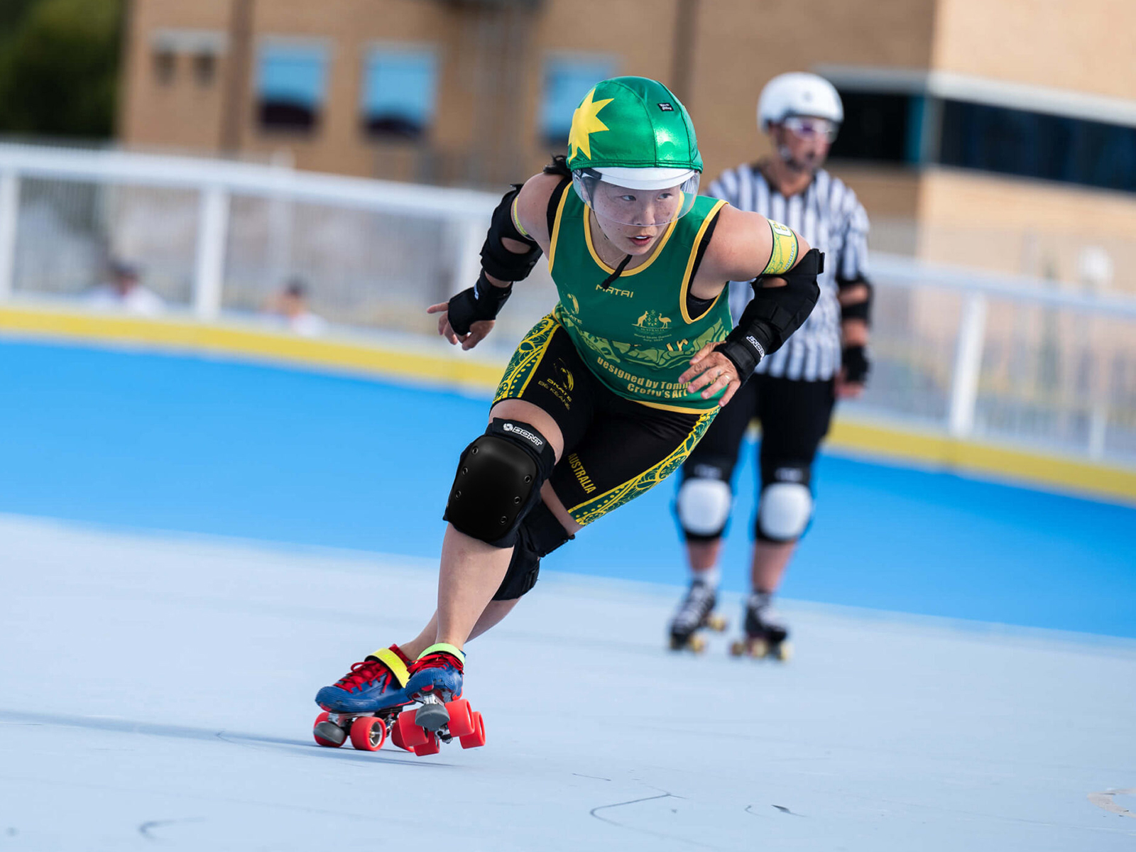 Roller derby skating